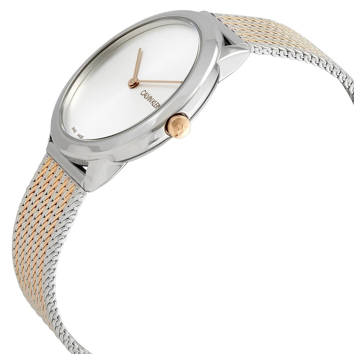 Calvin Klein K3M22B26 Minimal Quarz Unisex Uhr mit silbernem Zifferblatt Calvin Klein K3M22B26 Minimal Quarz Unisex Uhr mit silbernem Zifferblatt